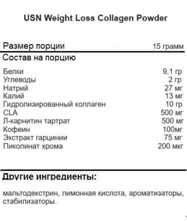 Коллаген  USN Weight Loss Collagen  (300 г)