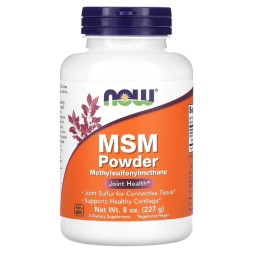 МСМ (MSM) для суставов, связок и кожи NOW MSM Powder  (227g)