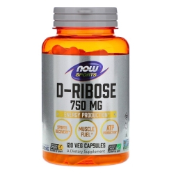 Препараты для сердца и сосудов NOW D-Ribose 750 mg   (120 vcaps)