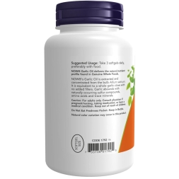 Антиоксиданты   NOW Garlic Oil 1500 mg 250 softgels 