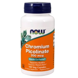 Пиколинат хрома NOW Chromium Picolinate 200 мкг  (100 капс)