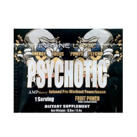 Пробники предтреников Insane Labz Psychotic GOLD   (5,8g.)