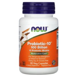 Препараты для пищеварения NOW NOW Probiotic-10 100 billion 30 vcaps  (30 vcaps)