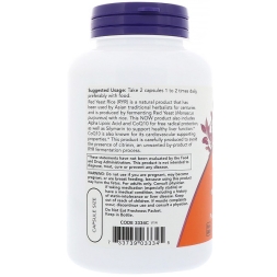 Специальные добавки NOW Red Yeast Rice 600 mg with CoQ10 30 mg   (120 vcaps)