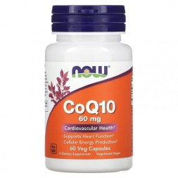 БАДы для мужчин и женщин NOW CoQ10 60 мг  (60 капс)