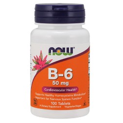 Витамин B6  NOW B-6 50 мг  (100 таб)