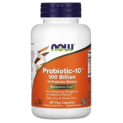 Препараты для пищеварения NOW NOW Probiotic-10 100 billion 60 vcaps  (60 vcaps)