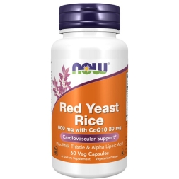 Специальные добавки NOW Red Yeast Rice 600 mg with CoQ10 30 mg   (60 caps.)