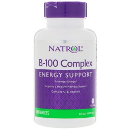 Комплекс витаминов группы B Natrol B-100 Complex  (100 таб)
