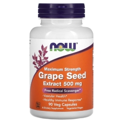 Антиоксиданты  NOW Grape Seed Extract 500 mg   (90 vcaps)