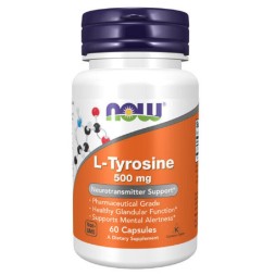 Тирозин NOW L-Tyrosine 500 мг  (60 капс)