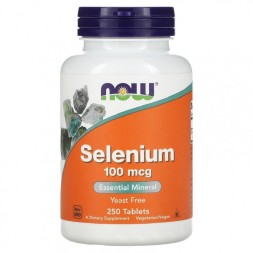 Селен NOW Selenium 100mcg   (250 tabs)