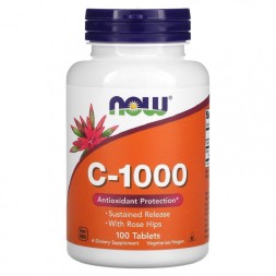 Витамин C NOW C-1000 with Rose Hips NO TR  (100 таб)