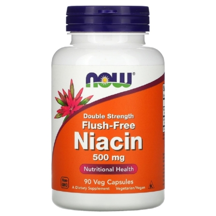 Комплекс витаминов и минералов NOW Niacin 500 mg   (90 vcaps)
