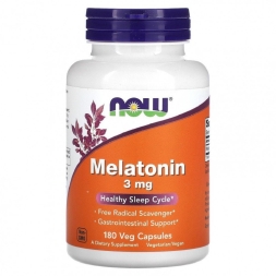 Добавки для сна NOW Melatonin 3 мг  (180 капс)