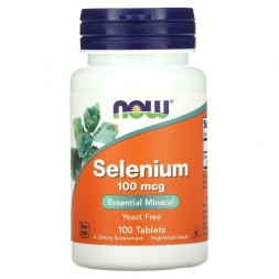 Селен NOW Selenium 100 мкг  (100 таб)