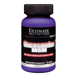 МСМ (MSM) для суставов, связок и кожи Ultimate Nutrition Glucosamine + MSM  (60 таб)