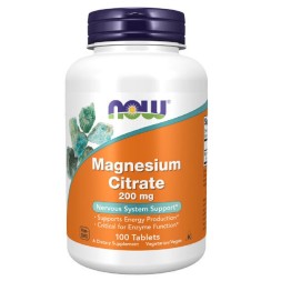 Комплексы витаминов и минералов NOW Magnesium Citrate  (100 tabs)