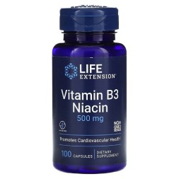 Витамин В3  Life Extension Vitamin B3 Niacin 500 mg   (100 caps.)