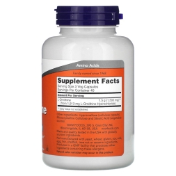 Орнитин NOW Foods L-Ornithine 500   (120 vcaps)