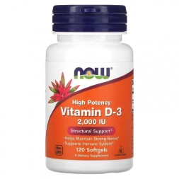 Отдельные витамины NOW Vitamin D-3 2,000IU  (120 caps.)