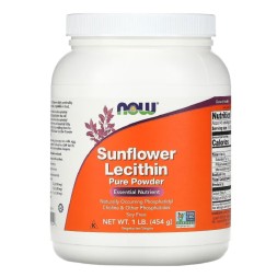 Гепатопротекторы для печени NOW Sunflower Lecithin Pure Powder  (454g.)