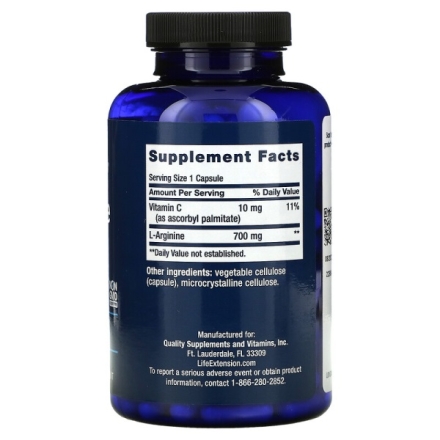 Аргинин Life Extension L-Arginine 700 mg  (200 капс)