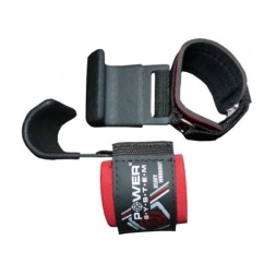 Спортивные лямки Power System Lifting Hooks PS-3310   (Черно-красный)