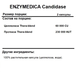 Таблетки для пищеварения ENZYMEDICA Candidase   (42 caps)