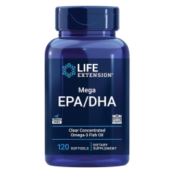 Омега 3 Life Extension Mega EPA/DNA  (120 softgels)
