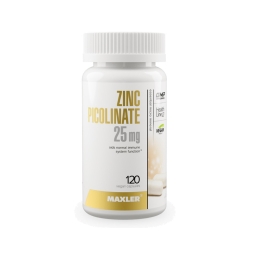 Комплексы витаминов и минералов Maxler Zinc Picolinate 25 mg   (120 таб)