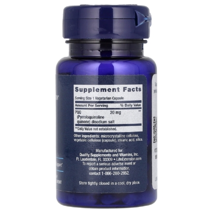 Антиоксиданты  Life Extension PQQ 20 mg   (30 vcaps)