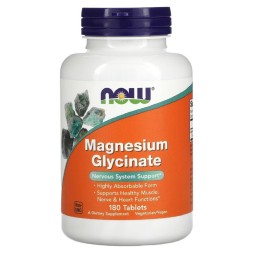 Магний NOW Magnesium Glycinate 100 mg   (180 таб)