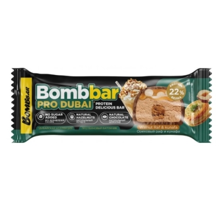 Купить протеиновые батончики для фитнеса BombBar PRO DUBAI батончик глазированный (45 г)