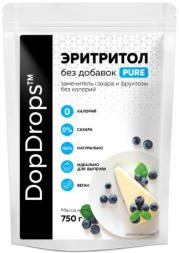 Заменители сахара DopDrops Эритритол без добавок  (750г)