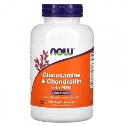 Глюкозамин Хондроитин NOW Glucosamine &amp; Chondroitin with MSM   (180 vcaps)