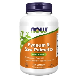 Общее укрепление организма NOW Pygeum &amp; Saw Palmetto   (120 softgels)