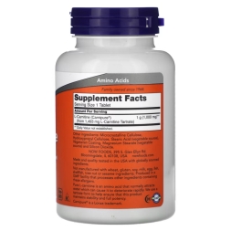 L карнитин капсулы  NOW L-Carnitine 1000 mg 50 tabs 
