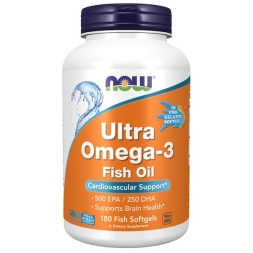 Омега 3 NOW Ultra Omega-3   (180 softgels)