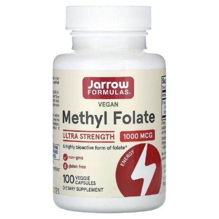 Железо хелат Jarrow Formulas Methyl Folate 1000 mcg   (100 vcaps)
