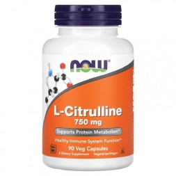 Цитруллин NOW L-Citrulline 750 мг  (90 капс)