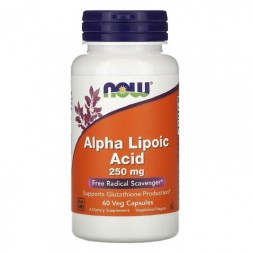 Альфа-липоевая кислота NOW Alpha Lipoic Acid 250 мг  (60 капс)