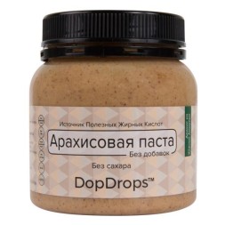 Диетические пасты DopDrops Арахисовая паста без сахара  (250 г)