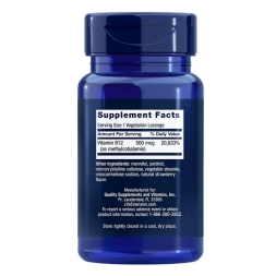 Витамин B12  Life Extension B12 Methylcobalamin 500 mcg  (100 lozenges)