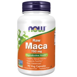 Мака перуанская NOW Maca Raw 750 mg   (90 vcaps)