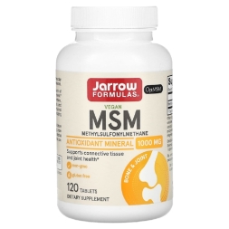 МСМ (MSM) для суставов, связок и кожи Jarrow Formulas MSM 1000 mg   (120 таб)