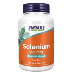 Селен NOW Selenium 200mcg   (180 vcaps)