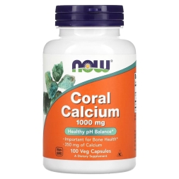 Кальций NOW Coral Calcium 1000 mg   (100 vcaps)