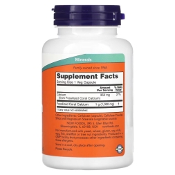 Кальций NOW Coral Calcium 1000 mg   (100 vcaps)