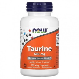 Отдельные аминокислоты NOW Taurine 500 мг  (100 капс)